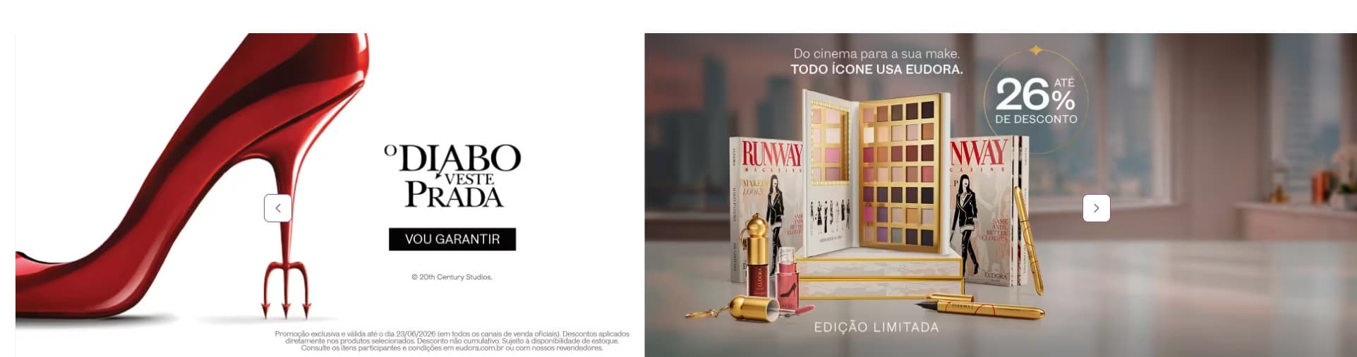 Eudora Make e O Diabo Veste Prada — coleção exclusiva