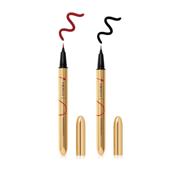 Kit Eudora O Diabo Veste Prada Caneta Delineadora Iconic Liner Preta + Bordô (2 Produtos)