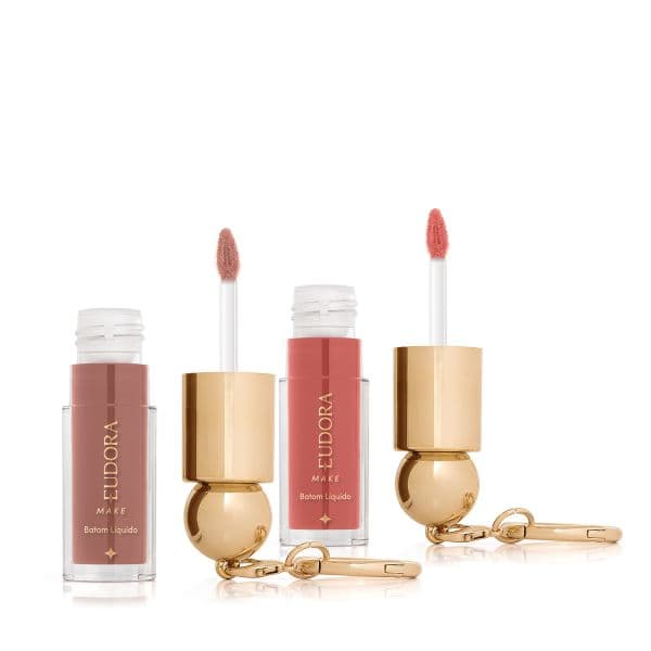 Combo O Diabo Veste Prada Batom Líquido: Cor Nude 4ml + Cor Caramel 4ml